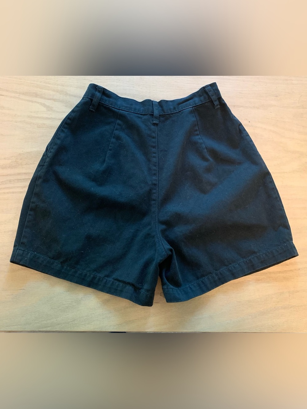 Los Angeles Apparel High-Waist Cotton Pleated Short - Black - Small - Picture 2 of 6